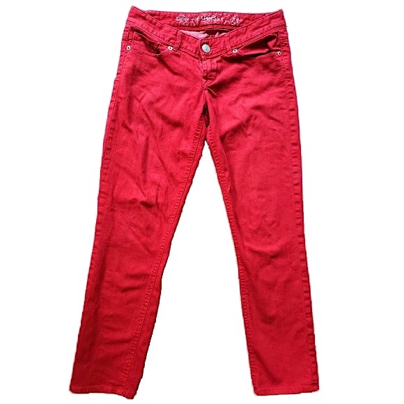 Express red low rise crop - Picture 2 of 9